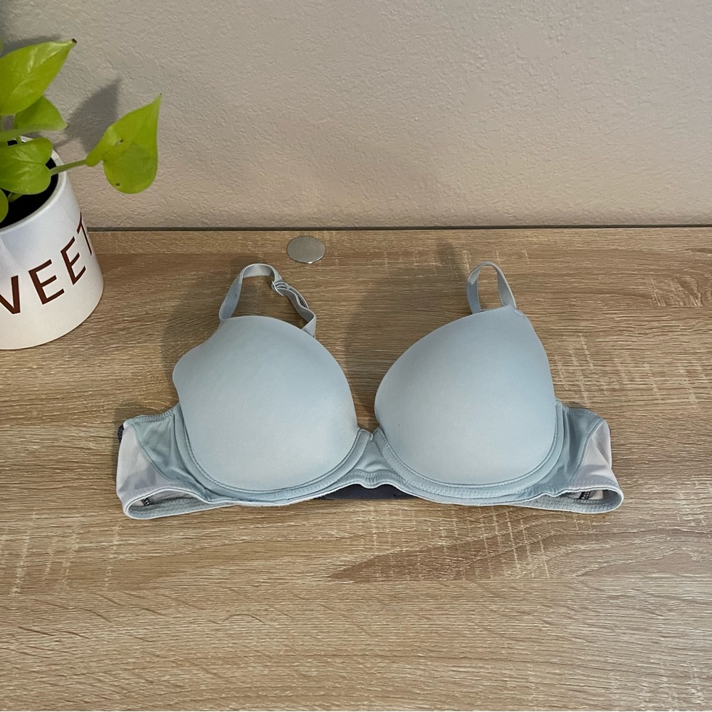 Light Blue Lightly Lined Bra - PINK Victorias Secret - 34B